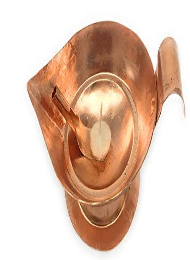 Karmaware Pure Copper Diya Akhand Jyot (8 cm Diameter Large Size) Handmade by Rural artisans - Image 5